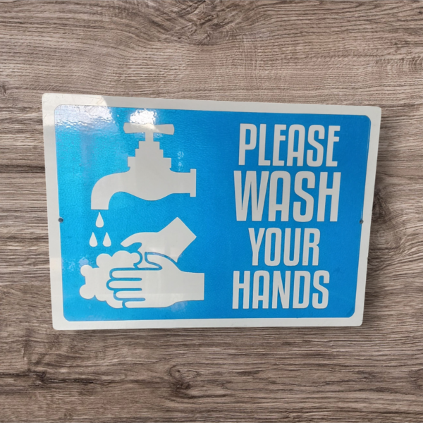 Wash Your Hands Reflective Signage